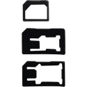 Pack adaptateurs pour Micro et Nano SIM Noir Bigben