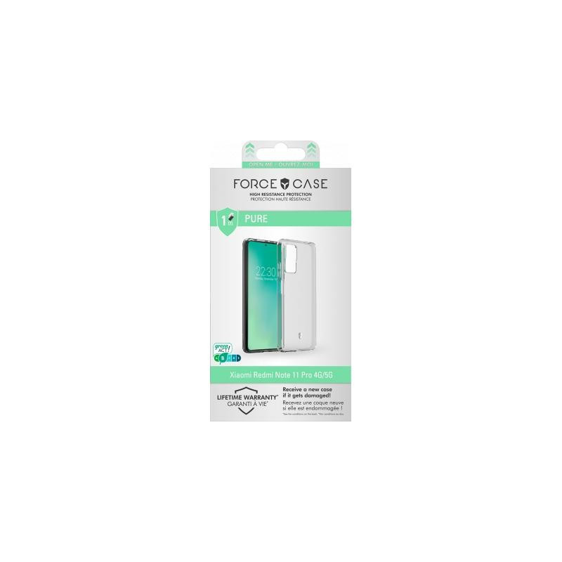 Coque Renforcée Xiaomi Redmi Note 11 Pro 4G et 5G PURE Garantie à vie Transparente Force Case