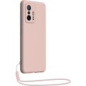 Coque Xiaomi 11T / 11T Pro Silicone + dragonne assortie Rose nude Bigben