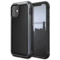 RAPTIC - COQUE LUX FIBRE DE CARBONE NOIR POUR IPHONE 12 MINI