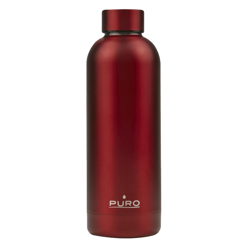 BOUTEILLE HOT AND COLD 500ML METAL ROUGE