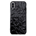 Coque semi-rigide noire effet métallique pour iPhone X/XS
