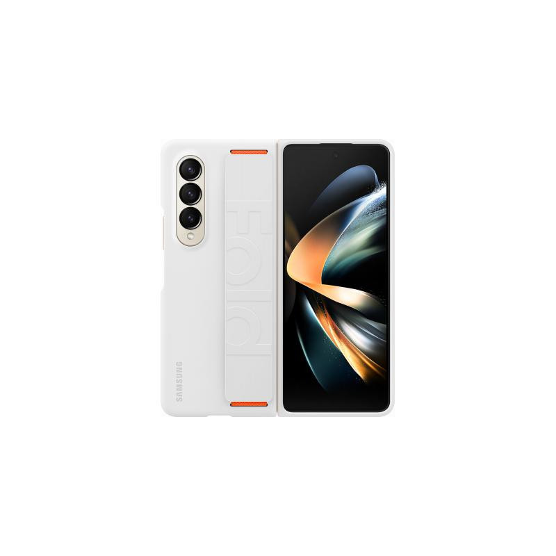 Coque Samsung Galaxy Z Fold 4 Silicone avec lanière Blanche Samsung