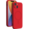 Coque iPhone 14 Compatible MagSafe Silicone Rouge Bigben