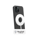 Chargeur induction Anneau Compatible MagSafe 15W Blanc Force Power