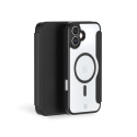 Etui Folio Renforcé iPhone 16 Plus Compatible MagSafe Noir Garantie à vie Force Case