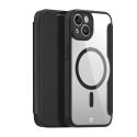 Etui Folio Renforcé iPhone 13 et Iphone 14 Compatible MagSafe Noir Garantie à vie Force Case