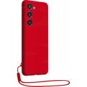 Coque Samsung Galaxy S23 5G Silicone Strap + Dragonne assortie Rouge