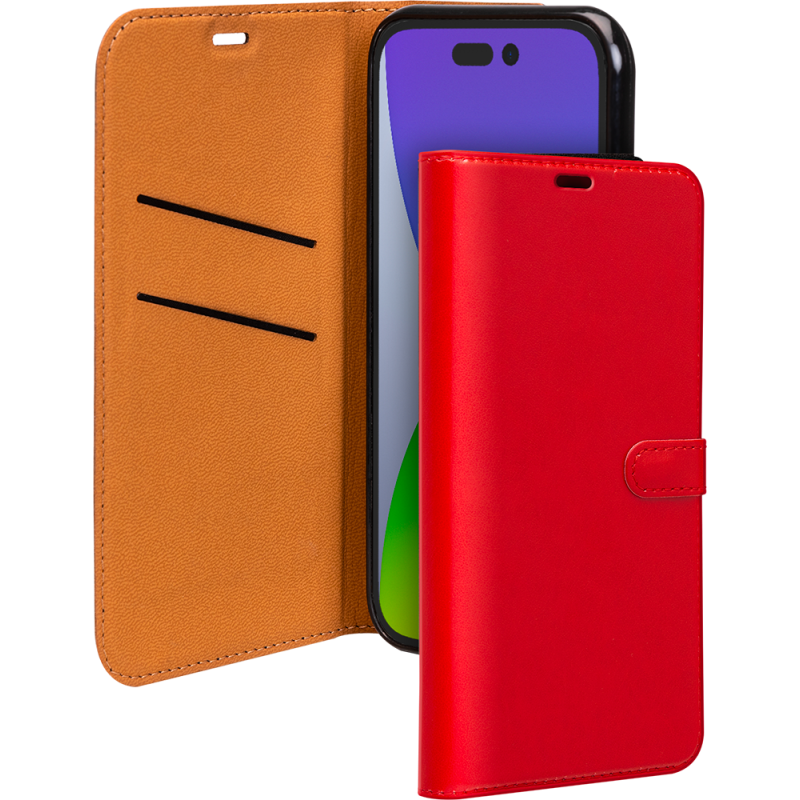 Folio Wallet Apple iPhone 14 Rouge avec languette de fermeture Bigben