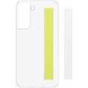 Coque Samsung Galaxy S21FE Grip Lanière Transparente Blanc