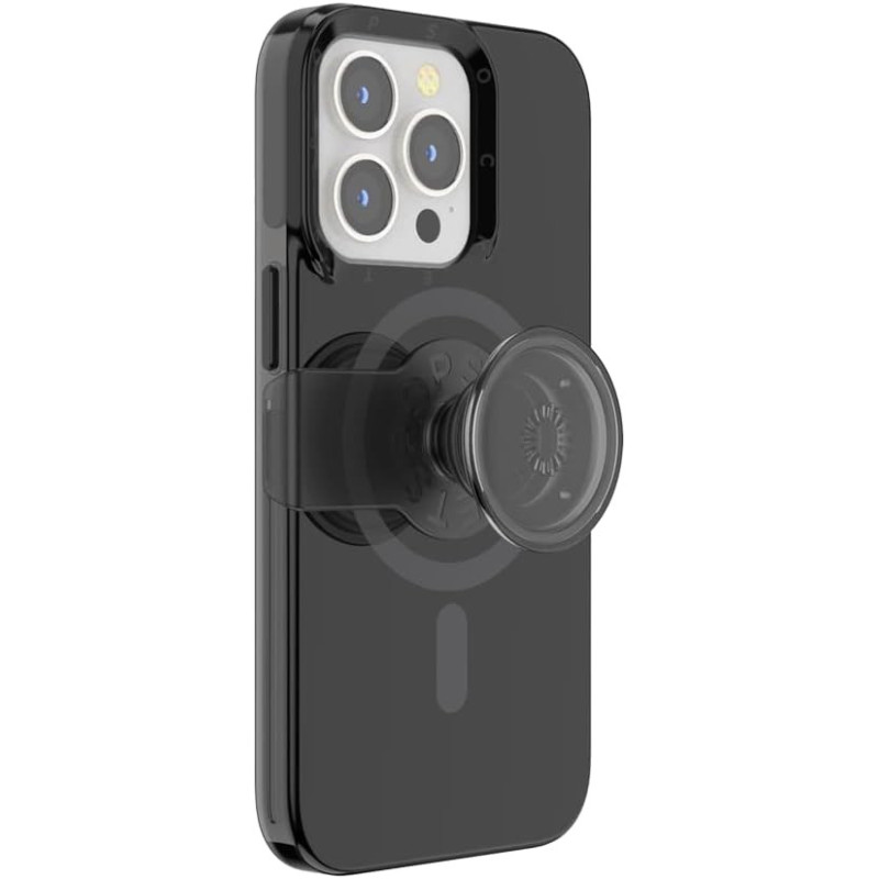 Coque iPhone 13 Pro Compatible MagSafe avec Popgrip Slide Noir Popsockets