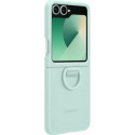 Coque Samsung Galaxy Z Flip 6 Silicone avec Anneau Vert d'eau