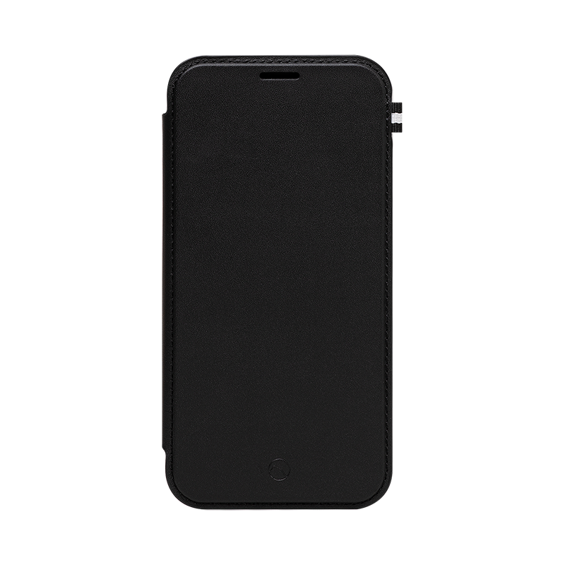 Folio iPhone 12 / 12 Pro en Cuir Elysée Noir Artefakt