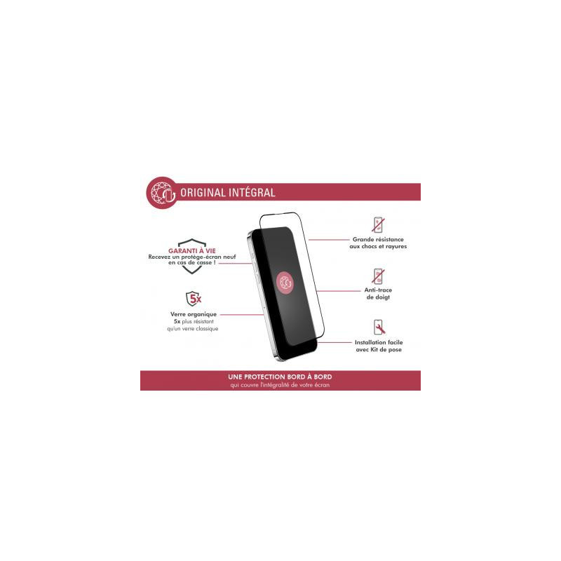 Pack Protège-écran iPhone 15 Plus avec 2 Protège Lentilles force glass