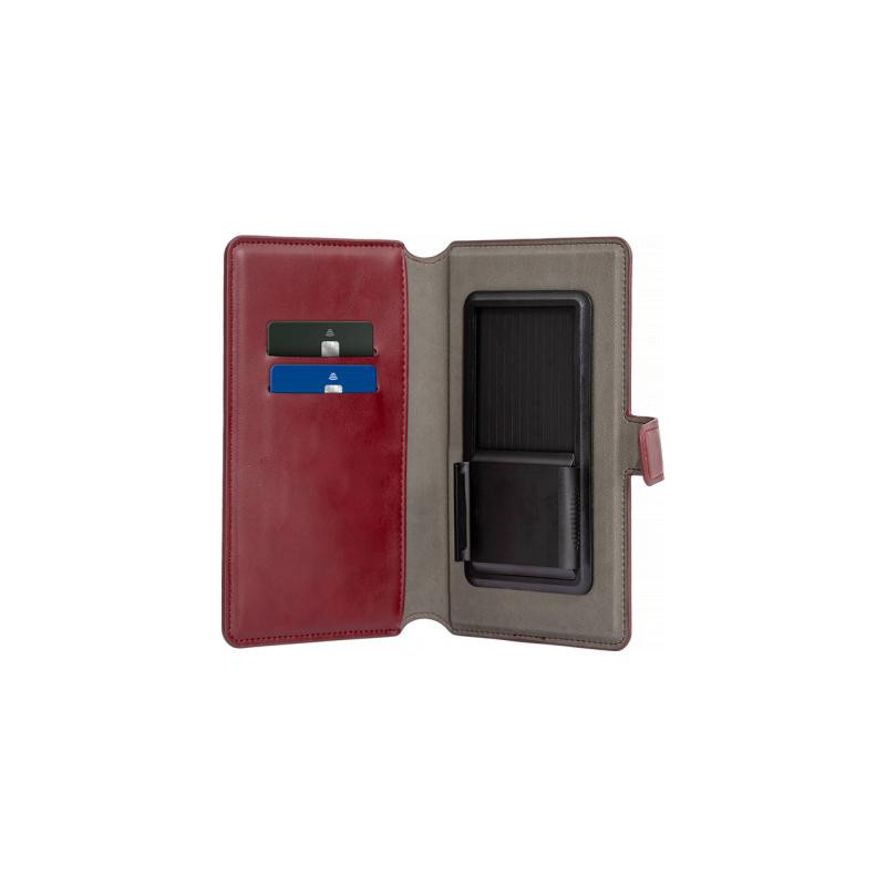 Etui Folio Wallet Universel XL avec languette de fermeture Rouge Bigben