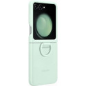 Coque Samsung G Z Flip 5 Silicone avec anneau Vert d'eau Samsung