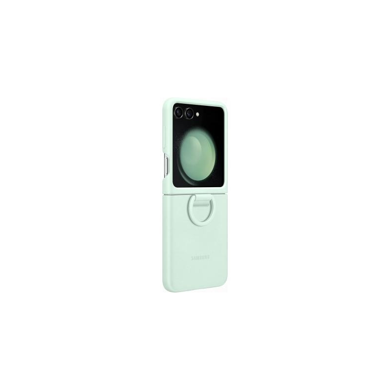 Coque Samsung G Z Flip 5 Silicone avec anneau Vert d'eau Samsung