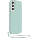 Coque Samsung Galaxy S23 5G Silicone Strap + Dragonne assortie vert d'eau