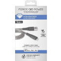 Câble renforcé USB A/Lightning 1,2 m Gris Force Power