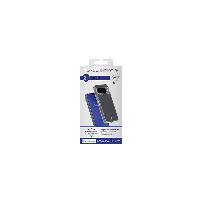 Coque renforcée Google Pixel 10 / Pixel 10 Pro PULSE Origine France Garantie à vie FC 3m Transparente