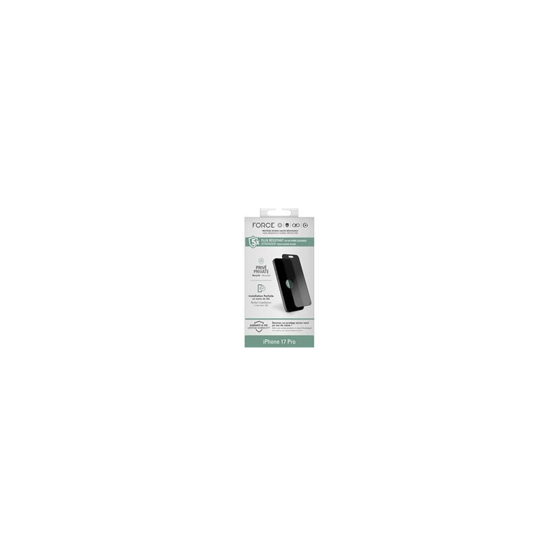 Pack Protège-écran iPhone 17 Pro 2.5D Original + 3 Protège Lentilles + Garantie à vie - Certifié GRS Force Glass