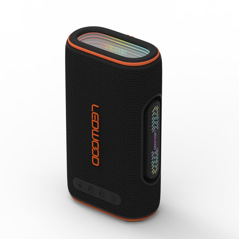ENCEINTE BLUETOOTH PORTABLE 10W RMS ETANCHE IPX6 + LED D'AMBIANCE - LEDWOOD XPLOR150