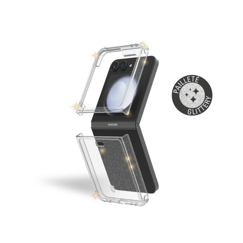 Coque renforcée Samsung Galaxy Z Flip 6 Force Case Pailletée