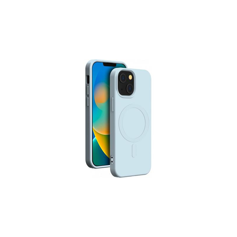 Coque MagSafe iPhone 15 Silicone Bleue