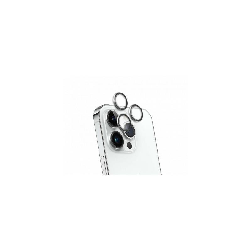 Protège lentilles iPhone 14 Pro / 14 Pro Max x3 Verre trempé Argent + Garantie à vie