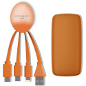 Powerbank 5000mAh 1 port USB A + Câble multiple Octopus Orange