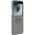Coque Samsung Galaxy Z Flip 6 / Flip 7 FE Silicone avec Anneau Grise