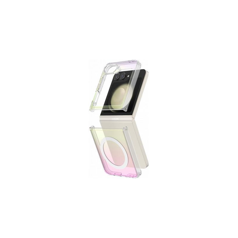 Coque Magnet Samsung Galaxy Z Flip 6 / Flip 7 FE Hybride Transparente Irisée