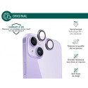 Protège lentilles iPhone 15 / 15 Plus / 14 / 14 Plus x2 Verre trempé Mauve + Garantie à vie - Certifié GRS