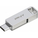 Clé USB 3.2 + USB C 64GB OTG Métal Argent