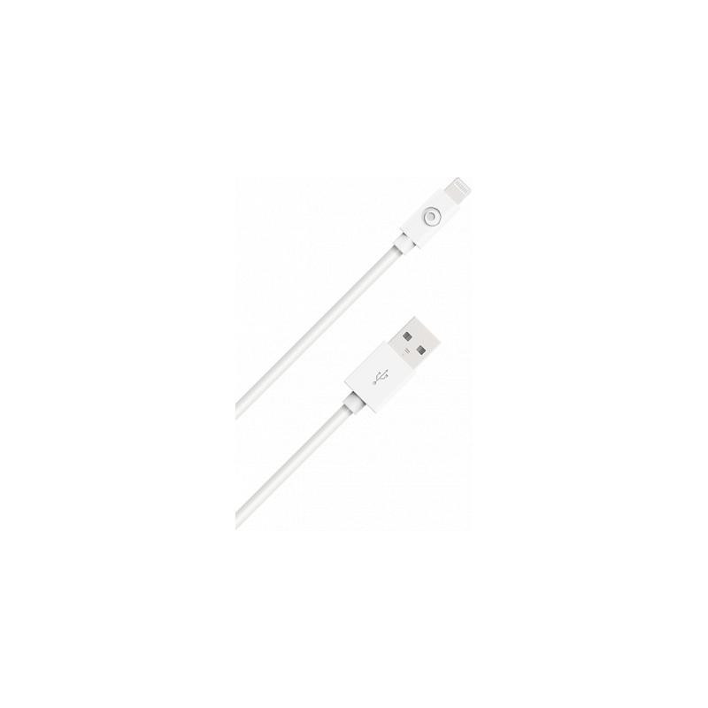 Câble USB A / Lightning 2.4A 50cm FastCharge 12W Blanc