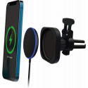 Chargeur sans fil voiture MagSafe 15W Qi Support Ventilation Noir