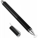 Stylet Capacitif de haute précision 2 en 1 pour smartphone et tablette Noir