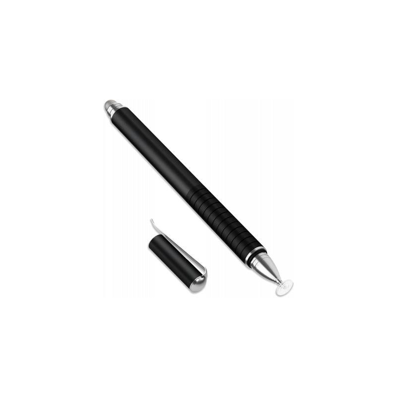 Stylet Capacitif de haute précision 2 en 1 pour smartphone et tablette Noir