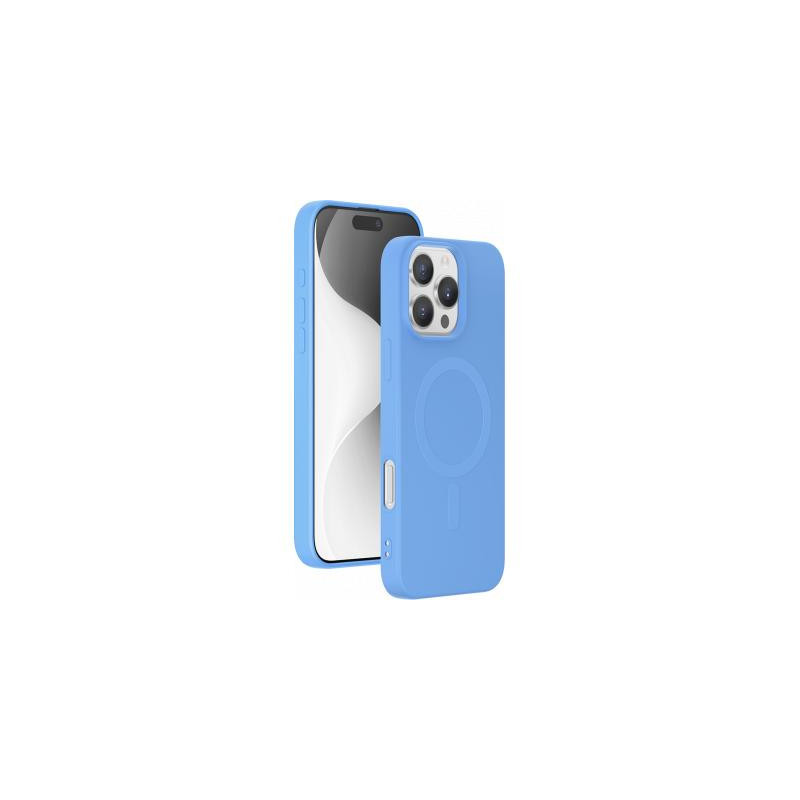 Coque MagSafe iPhone 16 Pro Max Silicone Bleue