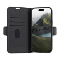Folio iPhone 16 Pro Max Oslo Pro Cuir Vegan Fonction Stand Noir - Certifié GRS