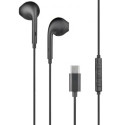 Ecouteurs USB C Télécommande/Micro Bouton Noir
