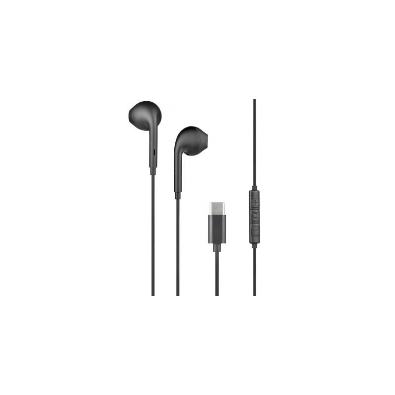 Ecouteurs USB C Télécommande/Micro Bouton Noir