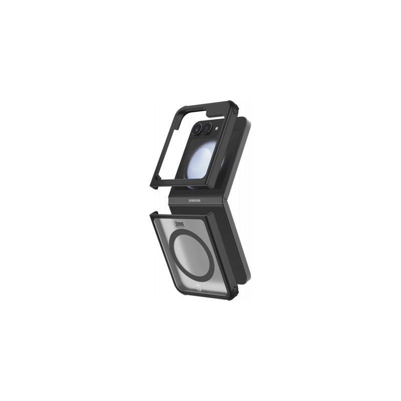 Coque renforcée Magnet Samsung Galaxy Z Flip 6 / Flip 7 FE DUO Frost 2m Noire + Garantie à vie