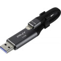 Clé USB 3.0 + Lightning 64GB OTG Noire - PNY