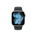 Montre Apple Watch Series 11 (GPS) - espace gris en aluminium - montre intelligente avec bande sport - noir - 64 Go
