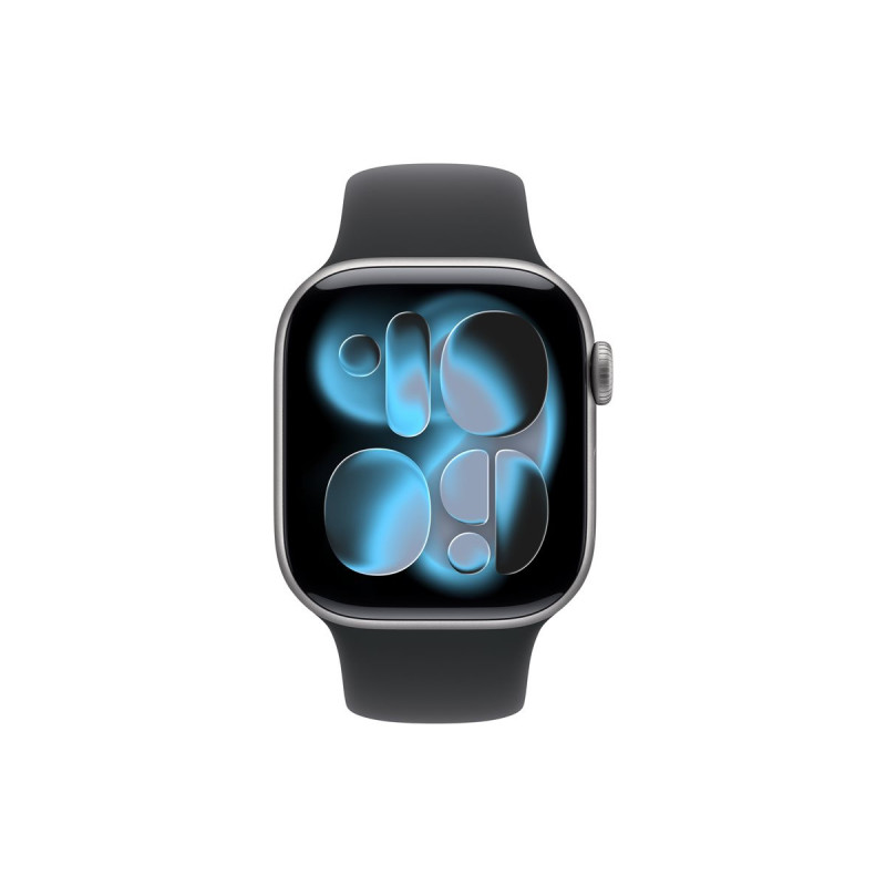 Montre Apple Watch Series 11 (GPS) - espace gris en aluminium - montre intelligente avec bande sport - noir - 64 Go