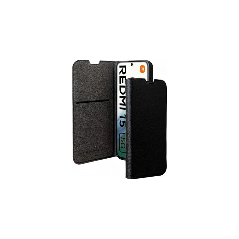 Folio Xiaomi Redmi 15 5G Wallet Fonction Stand Noir - Certifié GRS