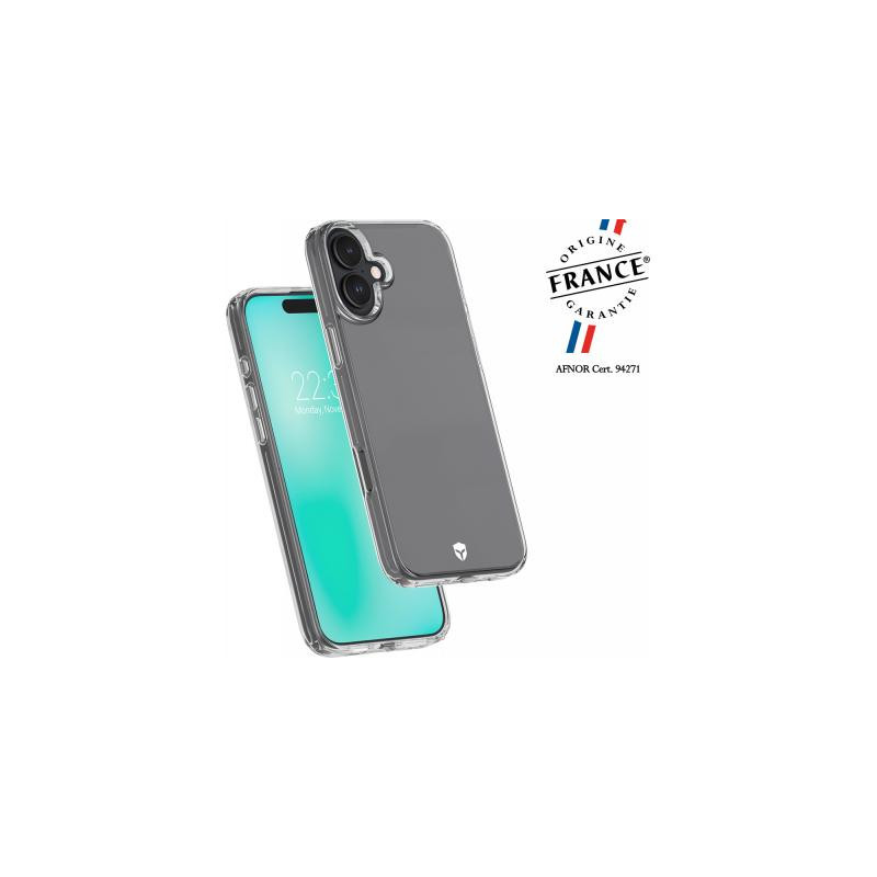 Coque renforcée iPhone 16 FEEL Origine France Garantie 2m Transparente + Garantie à vie - Origine France Garantie
