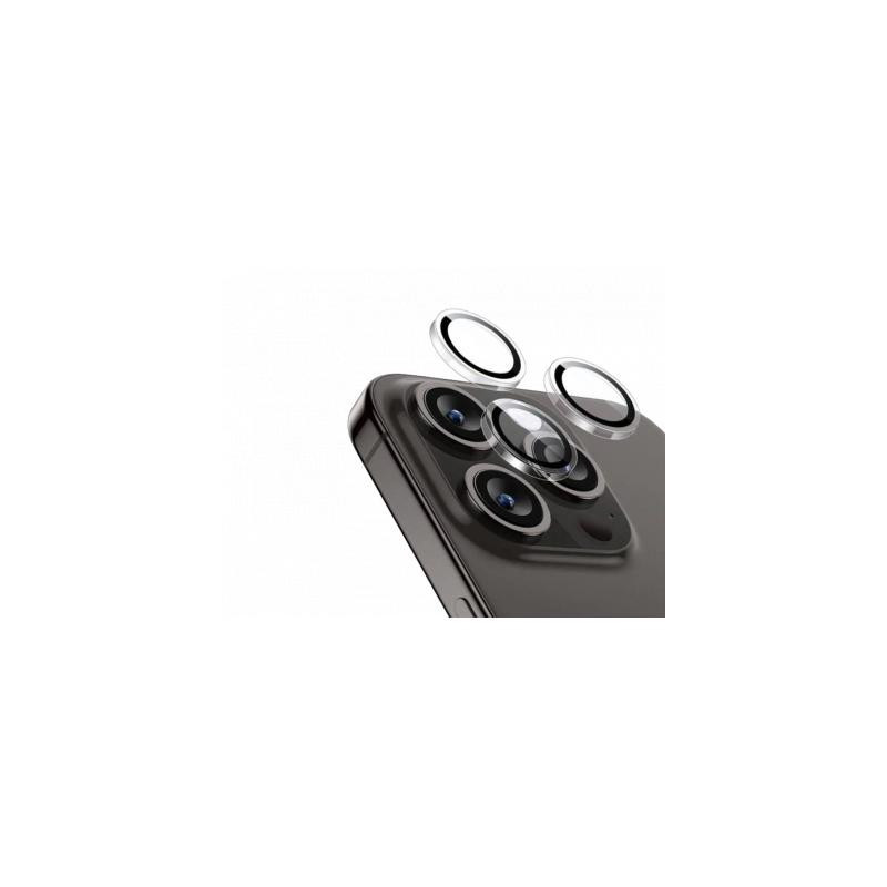 Protège lentilles iPhone 16 Pro / 16 Pro Max x3 Verre trempé Transparent + Garantie à vie - Certifié GRS