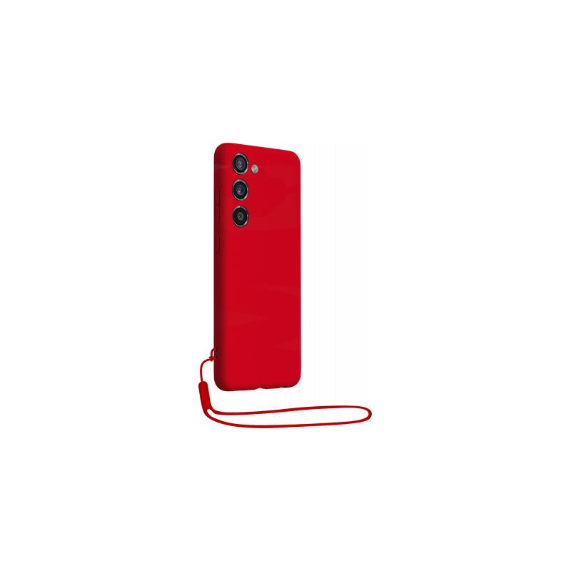 Coque Samsung Galaxy S23 Plus 5G Silicone Strap + Dragonne assortie Rouge